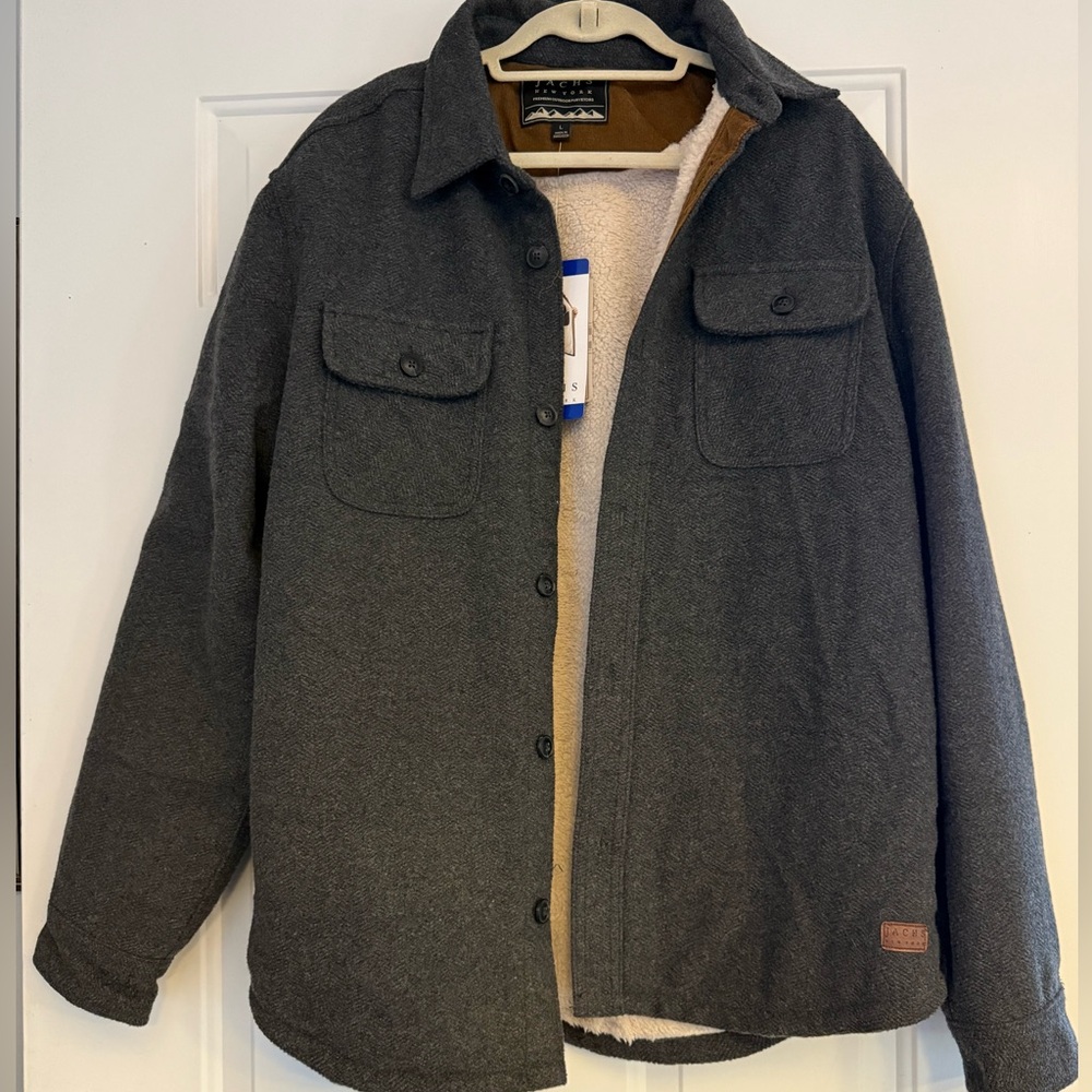 Jach’s New York Mens Sherpa-lined shirt jacket, Size Large, New With Tags
